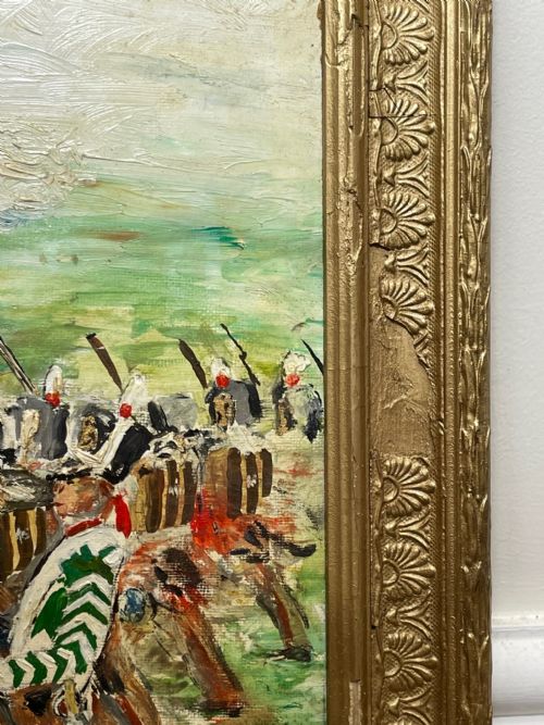 BATTLE OF WATERLOO OIL PAINTING RED COATS VS IMPERIAL OLD GUARD - ADDITIONAL PHOTO 5