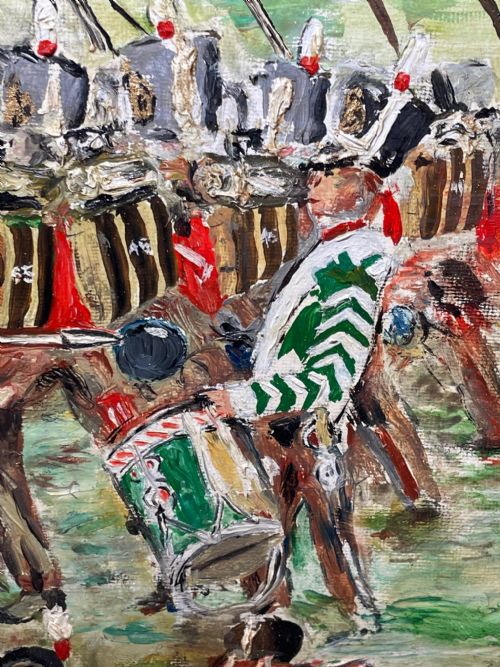 BATTLE OF WATERLOO OIL PAINTING RED COATS VS IMPERIAL OLD GUARD - ADDITIONAL PHOTO 15