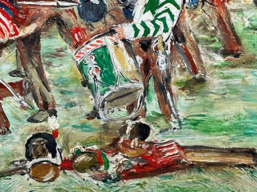 BATTLE OF WATERLOO OIL PAINTING RED COATS VS IMPERIAL OLD GUARD - ADDITIONAL PHOTO 16