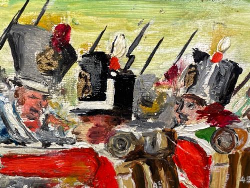 BATTLE OF WATERLOO OIL PAINTING RED COATS VS IMPERIAL OLD GUARD - ADDITIONAL PHOTO 21