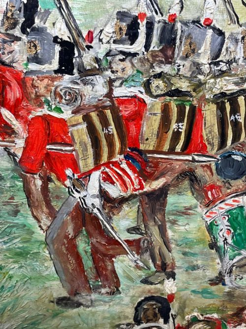 BATTLE OF WATERLOO OIL PAINTING RED COATS VS IMPERIAL OLD GUARD - ADDITIONAL PHOTO 24