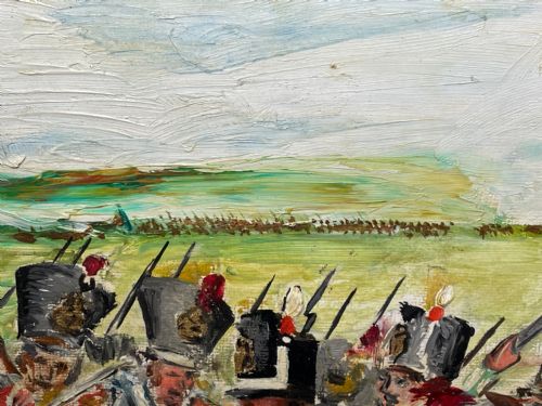 BATTLE OF WATERLOO OIL PAINTING RED COATS VS IMPERIAL OLD GUARD - ADDITIONAL PHOTO 25