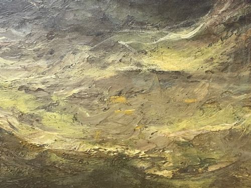 HUGE C1868 MARINE OIL PAINTING ABLAZE SINKING SHIP BY WILLIAM MCALPINE - ADDITIONAL PHOTO 27