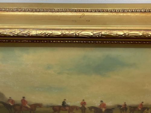 LARGE VICTORIAN HUNTING RED COATS HOUNDS PAINTING BY PHILIP H RIDEOUT - ADDITIONAL PHOTO 5