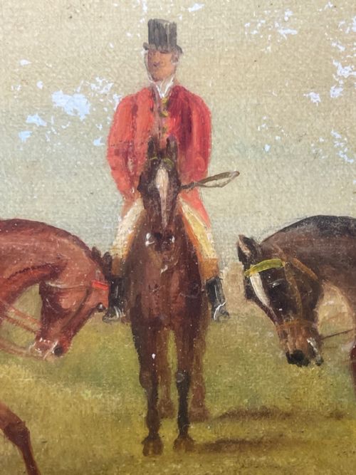 LARGE VICTORIAN HUNTING RED COATS HOUNDS PAINTING BY PHILIP H RIDEOUT - ADDITIONAL PHOTO 19