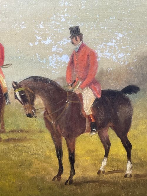 LARGE VICTORIAN HUNTING RED COATS HOUNDS PAINTING BY PHILIP H RIDEOUT - ADDITIONAL PHOTO 20