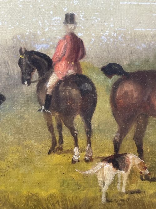 LARGE VICTORIAN HUNTING RED COATS HOUNDS PAINTING BY PHILIP H RIDEOUT - ADDITIONAL PHOTO 21