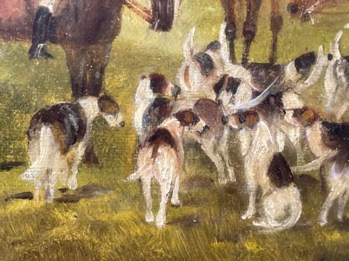 LARGE VICTORIAN HUNTING RED COATS HOUNDS PAINTING BY PHILIP H RIDEOUT - ADDITIONAL PHOTO 24