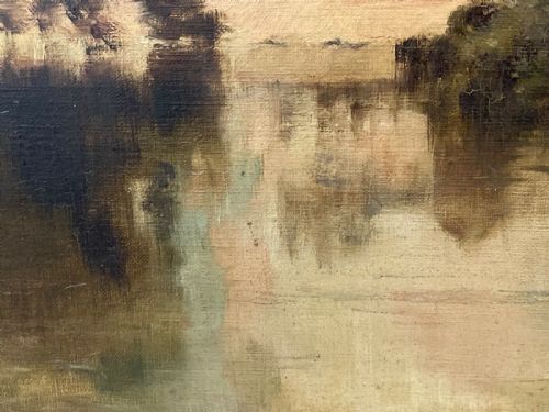 BRITISH VICTORIAN OIL PAINTING KIRKSTALL ABBEY BY JOHN WALLACE - ADDITIONAL PHOTO 3