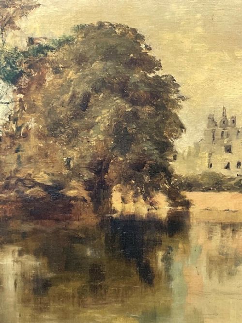 BRITISH VICTORIAN OIL PAINTING KIRKSTALL ABBEY BY JOHN WALLACE - ADDITIONAL PHOTO 4