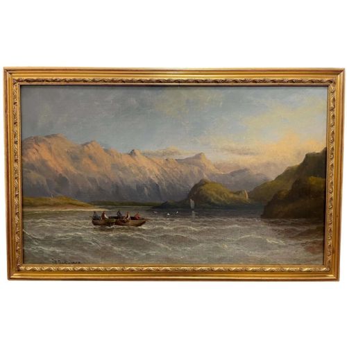 victorian oil painting scottish highlands loch lomond f w bartholomew - CATEGORY: ANTIQUE ART - DATED VICTORIAN