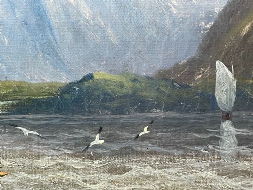 VICTORIAN OIL PAINTING SCOTTISH HIGHLANDS LOCH LOMOND F W BARTHOLOMEW - ADDITIONAL PHOTO 2