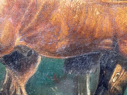 VICTORIAN OIL PAINTING HORSES ON THE ROAD TO CHESTER BY EDWARD LLOYD - ADDITIONAL PHOTO 21