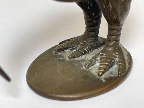 SMALL ANTIQUE AUSTRIAN BRONZE KIWI BIRD SCULPTURE - ADDITIONAL PHOTO 3