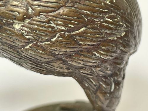 SMALL ANTIQUE AUSTRIAN BRONZE KIWI BIRD SCULPTURE - ADDITIONAL PHOTO 14