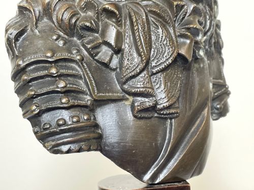 FRENCH 19TH CENTURY ANTIQUE BRONZE BUST OF LOUIS XIV - ADDITIONAL PHOTO 5