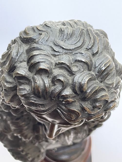 FRENCH 19TH CENTURY ANTIQUE BRONZE BUST OF LOUIS XIV - ADDITIONAL PHOTO 10