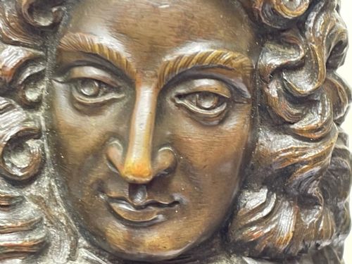FRENCH 19TH CENTURY ANTIQUE BRONZE BUST OF LOUIS XIV - ADDITIONAL PHOTO 18