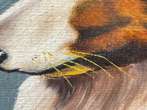 OIL PAINTING ROUGH COLLIE DOGS FOLLOWER OF BENEDICT ANGELL HYLAND - ADDITIONAL PHOTO 17