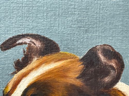 OIL PAINTING ROUGH COLLIE DOGS FOLLOWER OF BENEDICT ANGELL HYLAND - ADDITIONAL PHOTO 20