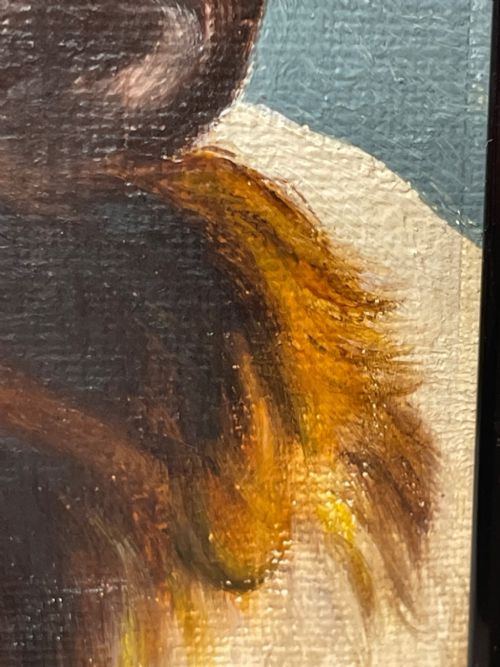 OIL PAINTING ROUGH COLLIE DOGS FOLLOWER OF BENEDICT ANGELL HYLAND - ADDITIONAL PHOTO 22