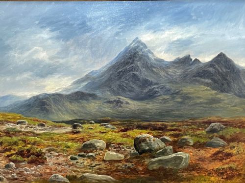 OIL PAINTING HIGHLANDS SGRR NAN GILLEAN SKYE BY WILLIAM BEATTIE BROWN - ADDITIONAL PHOTO 5