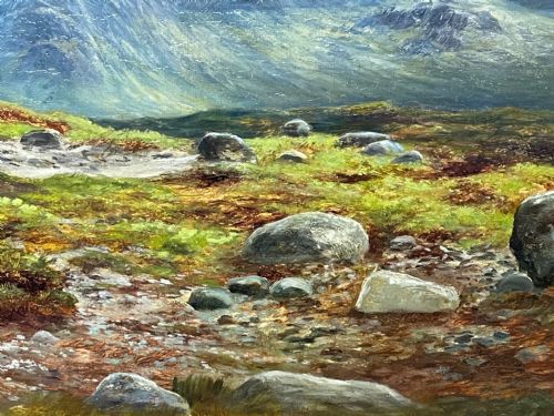 OIL PAINTING HIGHLANDS SGRR NAN GILLEAN SKYE BY WILLIAM BEATTIE BROWN - ADDITIONAL PHOTO 17