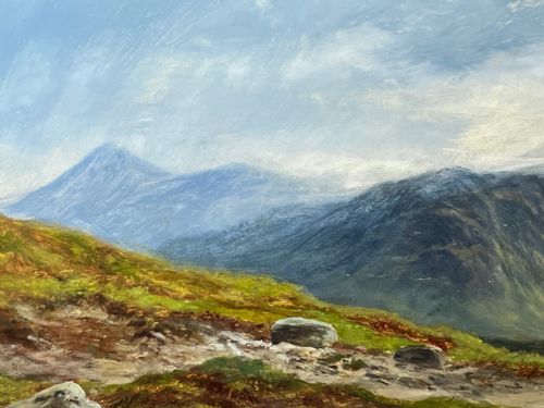OIL PAINTING HIGHLANDS SGRR NAN GILLEAN SKYE BY WILLIAM BEATTIE BROWN - ADDITIONAL PHOTO 21