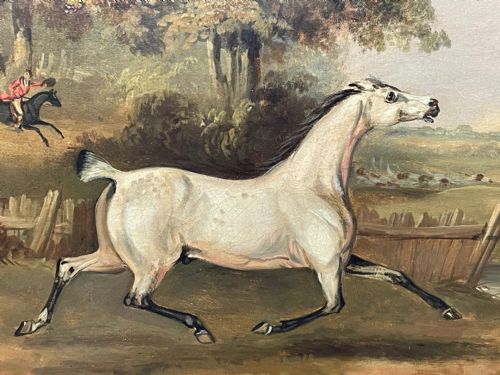 PAIR PAINTINGS GREY BAY HORSES LIBERTY INDUSTRY FRANCIS CALCRAFT TURNER - ADDITIONAL PHOTO 14