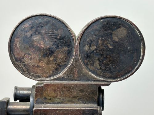 ART DECO SOLID BRONZE CHROME CLASSIC CAR MOVIE DIRECTOR REEL CAMERA MASCOT - ADDITIONAL PHOTO 5