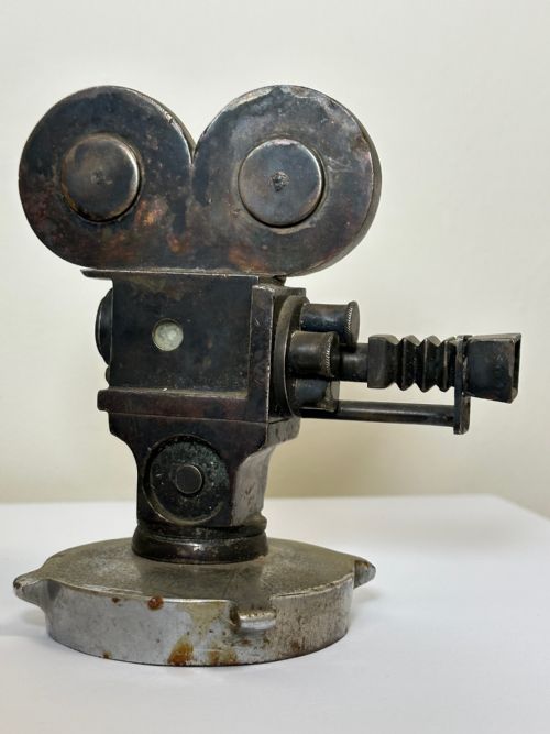 ART DECO SOLID BRONZE CHROME CLASSIC CAR MOVIE DIRECTOR REEL CAMERA MASCOT - ADDITIONAL PHOTO 21