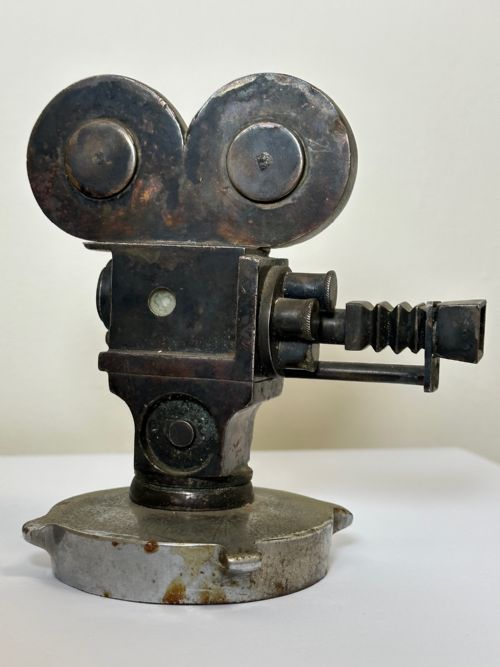 ART DECO SOLID BRONZE CHROME CLASSIC CAR MOVIE DIRECTOR REEL CAMERA MASCOT - ADDITIONAL PHOTO 22