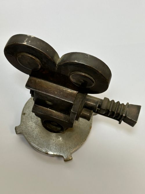 ART DECO SOLID BRONZE CHROME CLASSIC CAR MOVIE DIRECTOR REEL CAMERA MASCOT - ADDITIONAL PHOTO 28