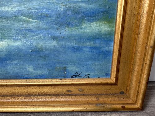 MARINE NOSTALGIA OIL PAINTING SS UNITED STATES OCEAN LINER STEAM SHIP - ADDITIONAL PHOTO 8