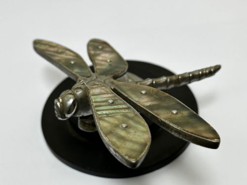 BRITISH SMALL ART DECO DESMO DRAGONFLY CAR MASCOT - ADDITIONAL PHOTO 6