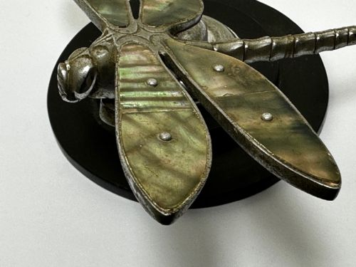 BRITISH SMALL ART DECO DESMO DRAGONFLY CAR MASCOT - ADDITIONAL PHOTO 7