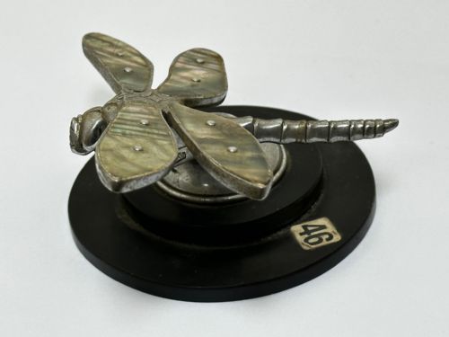 BRITISH SMALL ART DECO DESMO DRAGONFLY CAR MASCOT - ADDITIONAL PHOTO 17