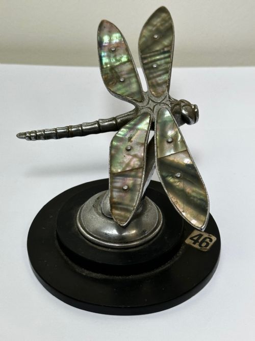 BRITISH SMALL ART DECO DESMO DRAGONFLY CAR MASCOT - ADDITIONAL PHOTO 29
