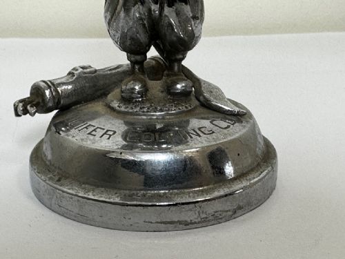 ANTIQUE BRITISH DEVIL LUCIFER GOLFING SOCIETY CAR MASCOT SIGNED - ADDITIONAL PHOTO 2