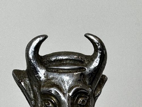 ANTIQUE BRITISH DEVIL LUCIFER GOLFING SOCIETY CAR MASCOT SIGNED - ADDITIONAL PHOTO 12