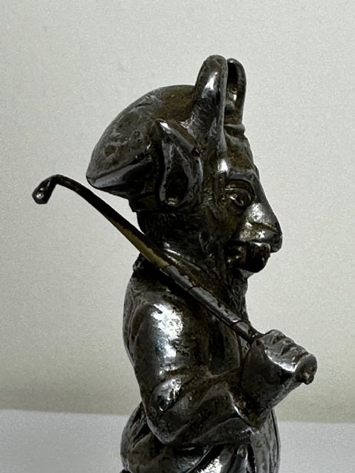 ANTIQUE BRITISH DEVIL LUCIFER GOLFING SOCIETY CAR MASCOT SIGNED - ADDITIONAL PHOTO 18