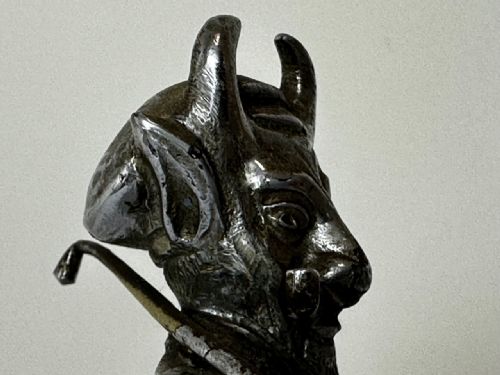 ANTIQUE BRITISH DEVIL LUCIFER GOLFING SOCIETY CAR MASCOT SIGNED - ADDITIONAL PHOTO 22