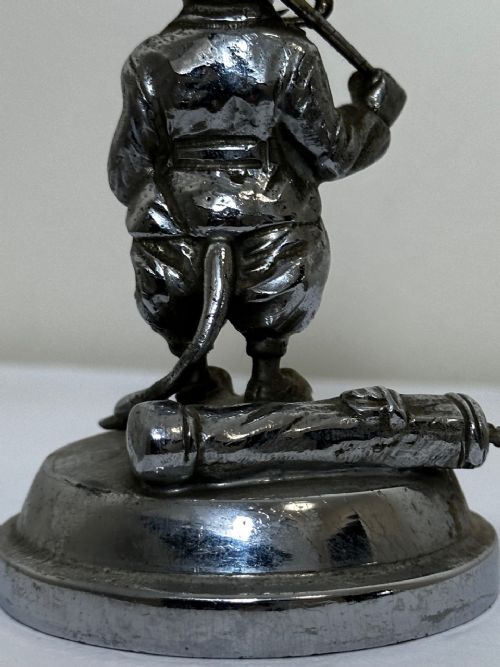 ANTIQUE BRITISH DEVIL LUCIFER GOLFING SOCIETY CAR MASCOT SIGNED - ADDITIONAL PHOTO 24