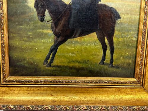 OIL PAINTING EQUINE LADY DOROTHEA ON BAY HUNTER BY ROSA FRANCES CORDER - ADDITIONAL PHOTO 2