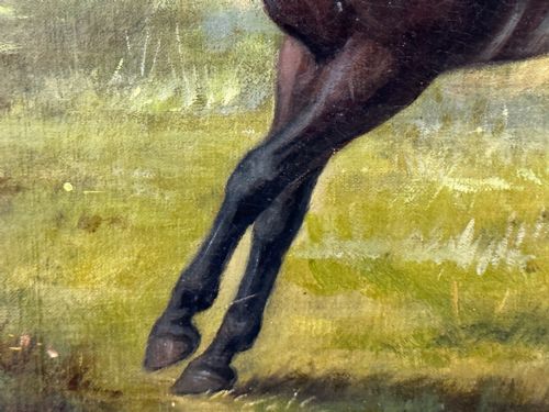OIL PAINTING EQUINE LADY DOROTHEA ON BAY HUNTER BY ROSA FRANCES CORDER - ADDITIONAL PHOTO 12