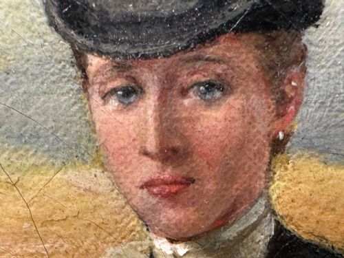 OIL PAINTING EQUINE LADY DOROTHEA ON BAY HUNTER BY ROSA FRANCES CORDER - ADDITIONAL PHOTO 23