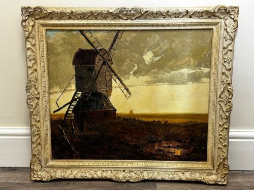 SCOTTISH IMPRESSIONIST OIL PAINTING WINDMILL BY HELEN MONRO TURNER - ADDITIONAL PHOTO 1