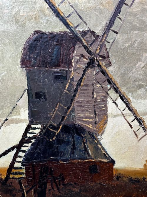 SCOTTISH IMPRESSIONIST OIL PAINTING WINDMILL BY HELEN MONRO TURNER - ADDITIONAL PHOTO 21