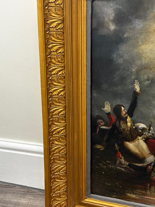 FRENCH 19TH CENTURY NAPOLEONIC MILITARY BATTLE BORODINO OIL PAINTING - ADDITIONAL PHOTO 5
