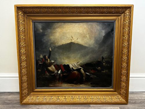 FRENCH 19TH CENTURY NAPOLEONIC MILITARY BATTLE BORODINO OIL PAINTING - ADDITIONAL PHOTO 6